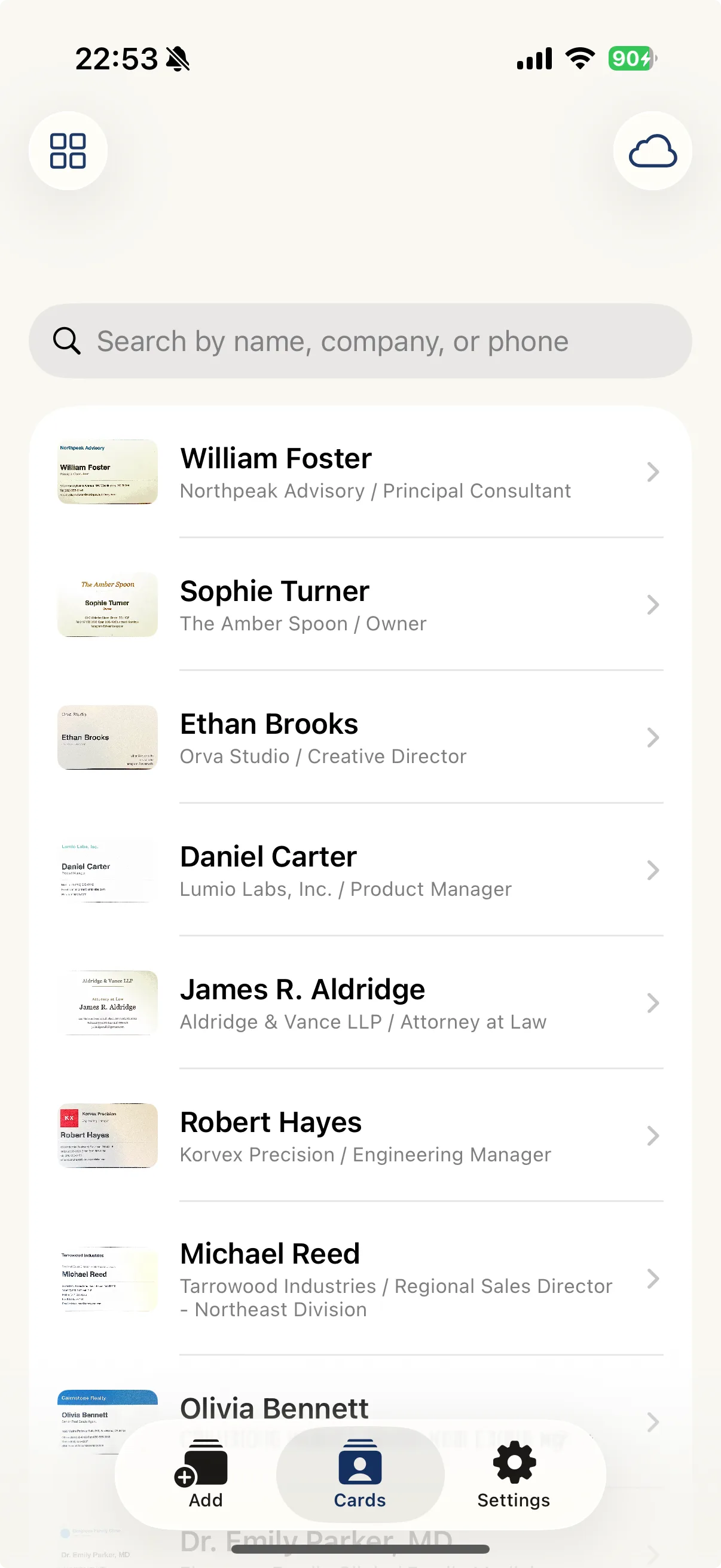 STIL.BIZ business card library
